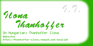 ilona thanhoffer business card